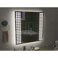 Квадратное зеркало с подсветкой для ванной Терамо 100x100 см